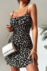 SheHori - Floral Print Casual Vintage Straps Mini Dress streetwear fashion, outfit, versatile fashion shehori.com