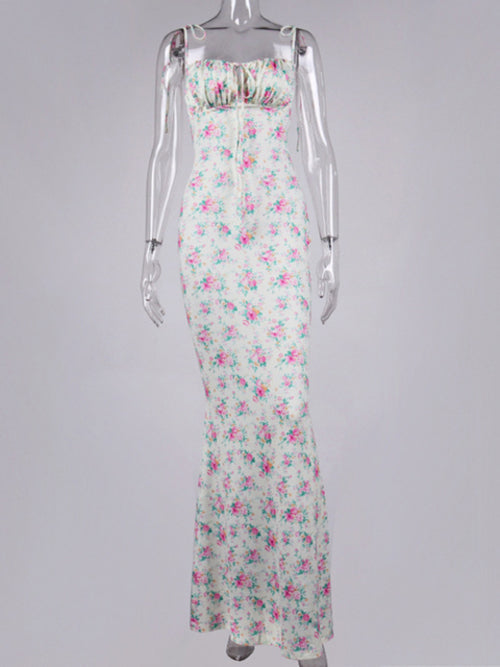 SheHori - Floral Print Sleeveless Maxi Dress streetwear fashion, outfit, versatile fashion shehori.com