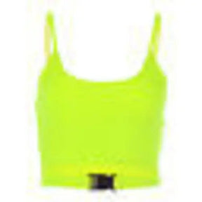 SheHori - Fluorescent Green Black Spaghtetti Strap Crop Top streetwear fashion, outfit, versatile fashion shehori.com