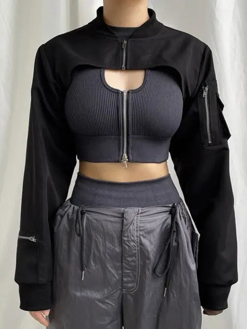 SheHori - Gothic Punk Clothing Crop Top streetwear fashion, outfit, versatile fashion shehori.com