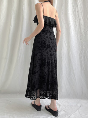 SheHori - Grunge Slip Flowers Printed Maxi Dress streetwear fashion, outfit, versatile fashion shehori.com