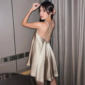 SheHori - Halter Neck Mini Dress streetwear fashion, outfit, versatile fashion shehori.com
