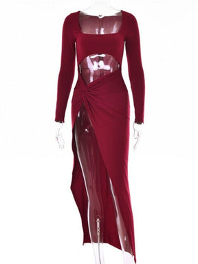 SheHori - High Split Maxi Dress streetwear fashion, outfit, versatile fashion shehori.com