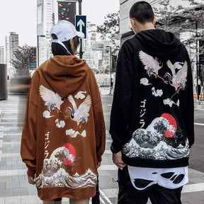 SheHori - Kanagawa Hoodie streetwear fashion, outfit, versatile fashion shehori.com