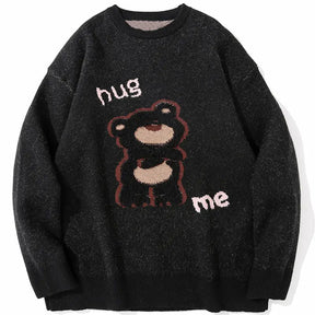 SheHori - Knitted Sweatshirt Hug Me Bear streetwear fashion, outfit, versatile fashion shehori.com