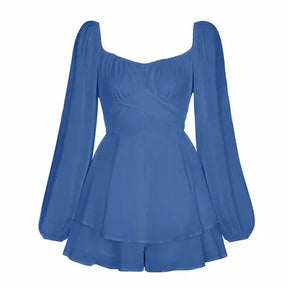 SheHori - Lantern Sleeves Ruffled Mini Dress streetwear fashion, outfit, versatile fashion shehori.com