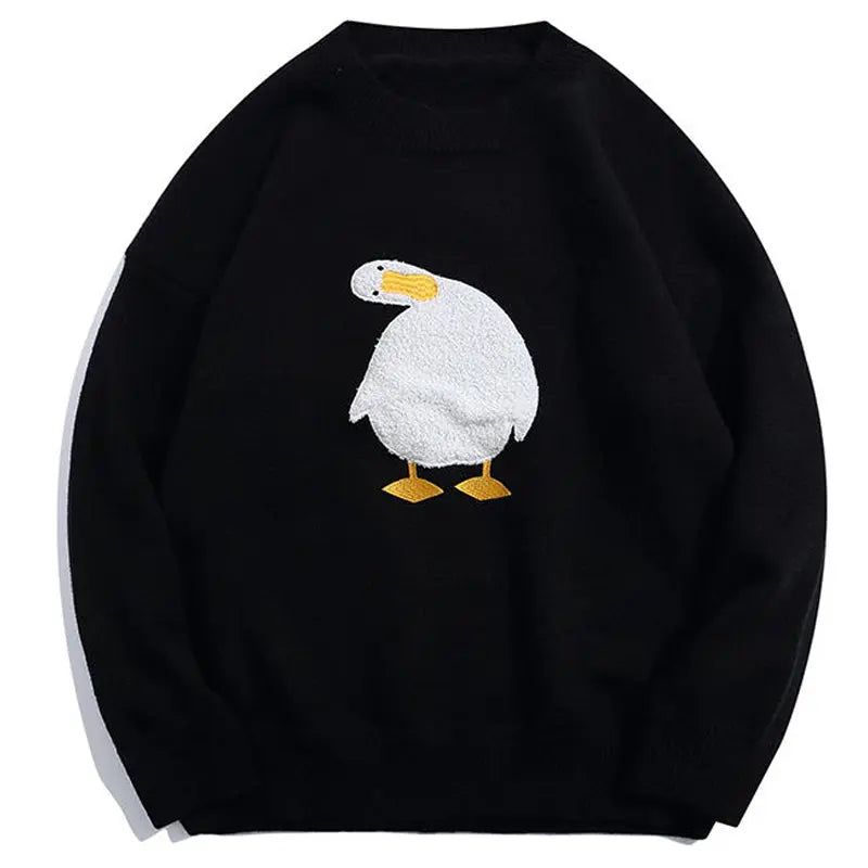 SheHori - Lazy Knitted Sweatshirt Crooked Goose streetwear fashion, outfit, versatile fashion shehori.com