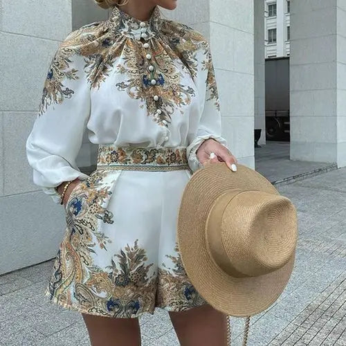 SheHori - Luxury Print Turn Down Lady Bodycon Mini Dress streetwear fashion, outfit, versatile fashion shehori.com