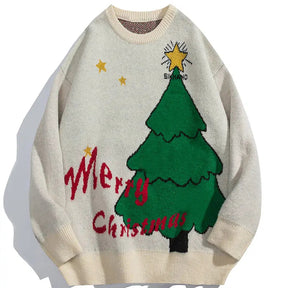 SheHori - Oversize Sweatshirt Christmas Tree streetwear fashion, outfit, versatile fashion shehori.com