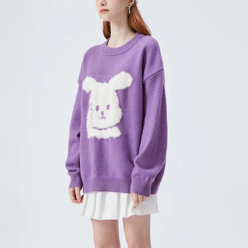 SheHori - Oversize Sweatshirt Mohair Rabbit streetwear fashion, outfit, versatile fashion shehori.com