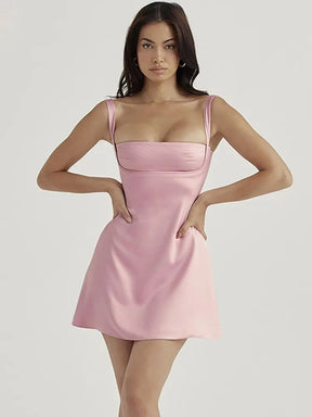 SheHori - Pink Mini Dress streetwear fashion, outfit, versatile fashion shehori.com