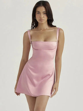 SheHori - Pink Mini Dress streetwear fashion, outfit, versatile fashion shehori.com
