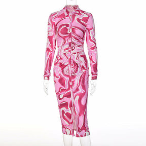 SheHori - Printed Bodycon Pencil Midi Dress streetwear fashion, outfit, versatile fashion shehori.com