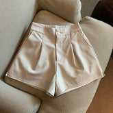 SheHori - Pu Leather Casual Mini Short streetwear fashion, outfit, versatile fashion shehori.com