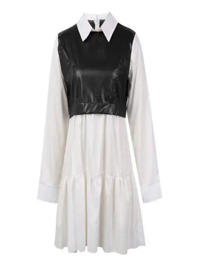 SheHori - Pu Leather Tank A-line Mini Dress streetwear fashion, outfit, versatile fashion shehori.com