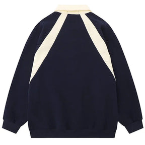 SheHori - Racing Polo Sweatshirt CAMPBLUE streetwear fashion, outfit, versatile fashion shehori.com
