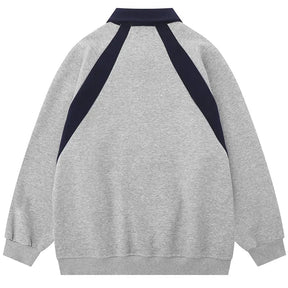 SheHori - Racing Polo Sweatshirt CAMPBLUE streetwear fashion, outfit, versatile fashion shehori.com