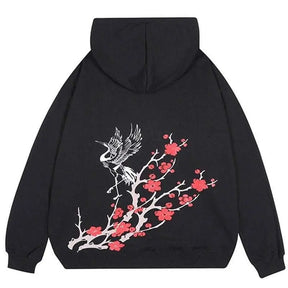 SheHori - Red Floral Hoodie streetwear fashion, outfit, versatile fashion shehori.com