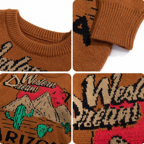 SheHori - Retro Knitted Sweatshirt Arizona streetwear fashion, outfit, versatile fashion shehori.com